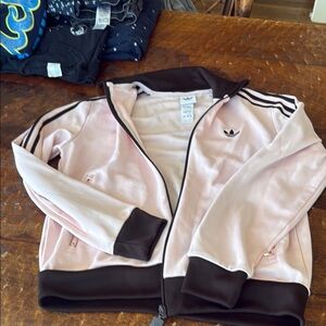 Adidas Pink and Black Track Jacket